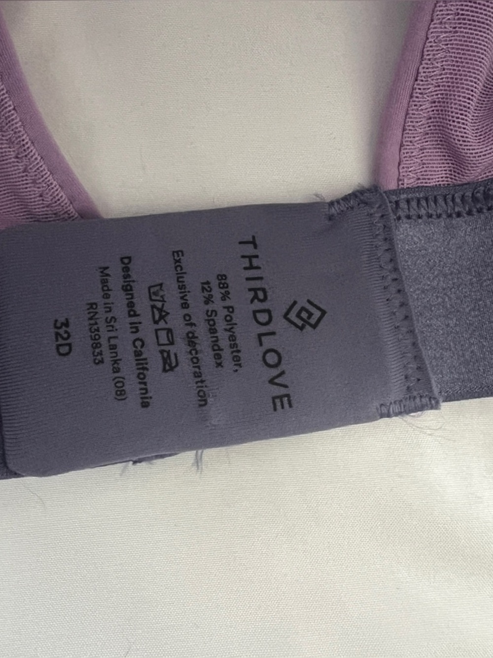 ThirdLove Kinetic Adjustable Sports Bra 32D purple - Picture 3 of 3